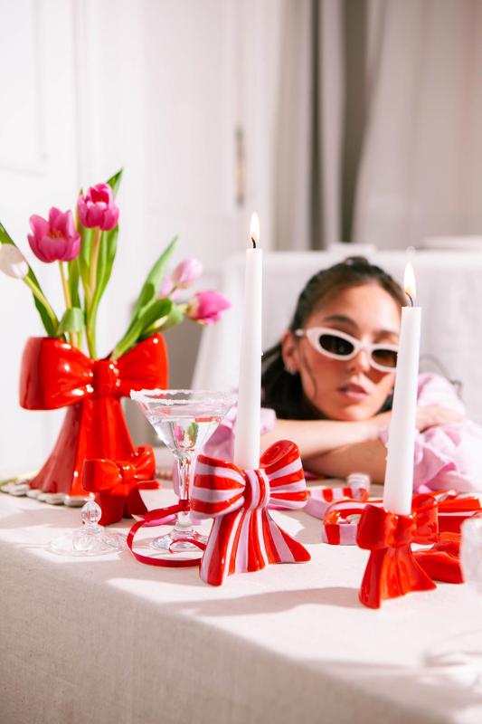 Подсвечник bow, 11х12х5 см, красно