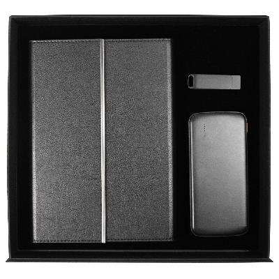 Набор подарочный Solution Prestige Trio ( ежедневник, внешний аккумулятор «Universal», флеш накопитель Bergamo 16GB)