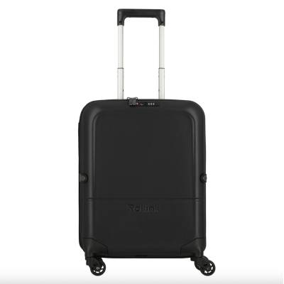 Чемодан складной Rollink FLEX LIGHT 55x40x20 см, 4 колеса, черный