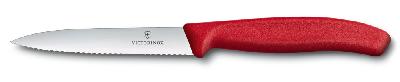 Нож для овощей VICTORINOX SwissClassic, лезвие 10 см с волнистой кромкой