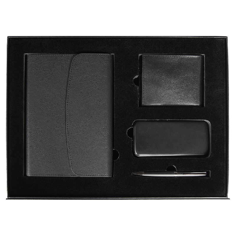 Набор подарочный Solution Prestige Quadro ( ежедневник в суперобложке, кошелек, аккумулятор «Universal», ручка)