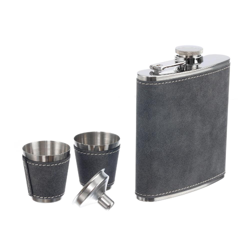 Набор SQuire фляга 0,18 л, 2 стопки, воронка, искусственная кожа