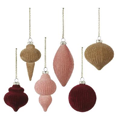 Набор ёлочных украшений velvet mood из коллекции new year essential, 6 шт.