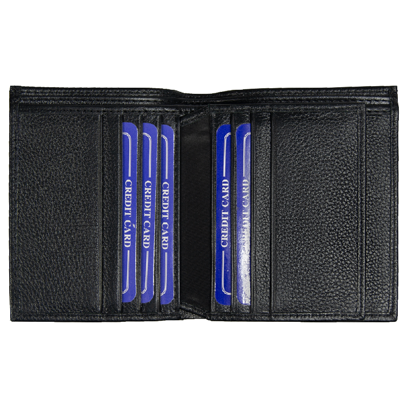 Кошелек с картхолдером для кредитных карт вертикальный Leather Plain из нат. кожи