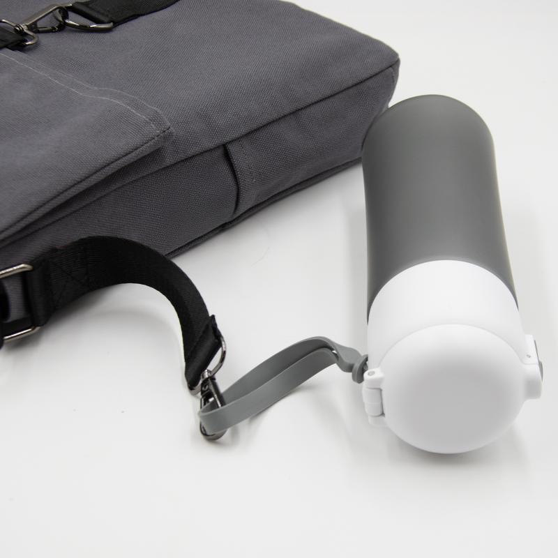 Шоппер Superbag Companion, с тремя отделениями, боковым креплением (карабин) и карманом (серый с черным)