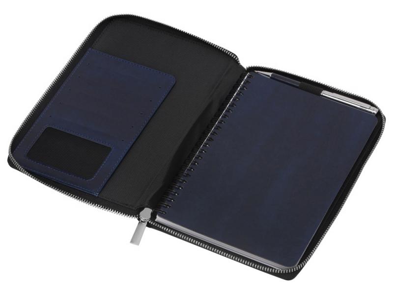 Бизнес-блокнот на молнии А5 Fabrizio с RFID защитой и ручкой