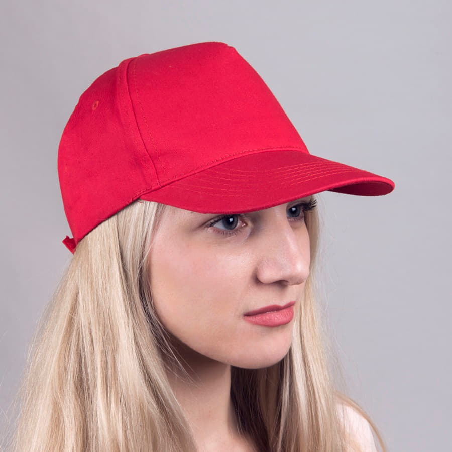 Бейсболка "Light", 5 клиньев,  застежка на липучке, белый, 100% хлопок, плотность 150 г/м2