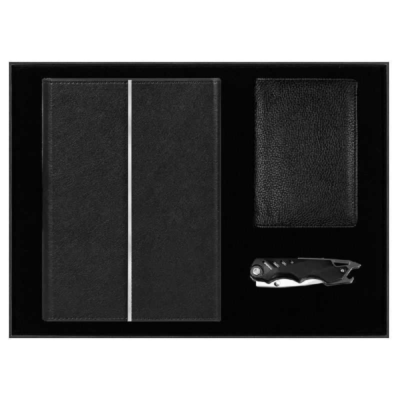 Набор подарочный Solution Prestige Trio (Ежедневник в суперобложке Country Galaxy Mocco, обложка для автодокументов Leather Sun, нож складной Tools Impression)