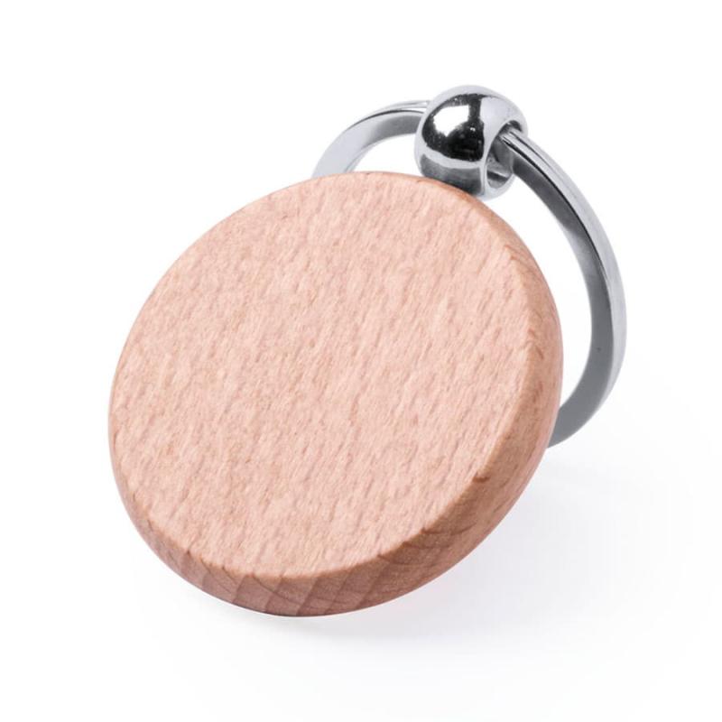 Брелок "PELTON", прямоугольник, натуральный бук.