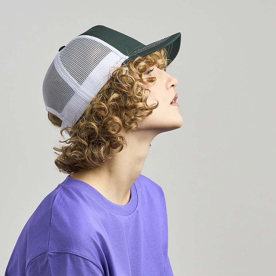 Бейсболка "RAPPER CANVAS", 5 клиньев, серый/черный, пласт.заст, 100% хлопок,100% полиэстер, 260 г/м2