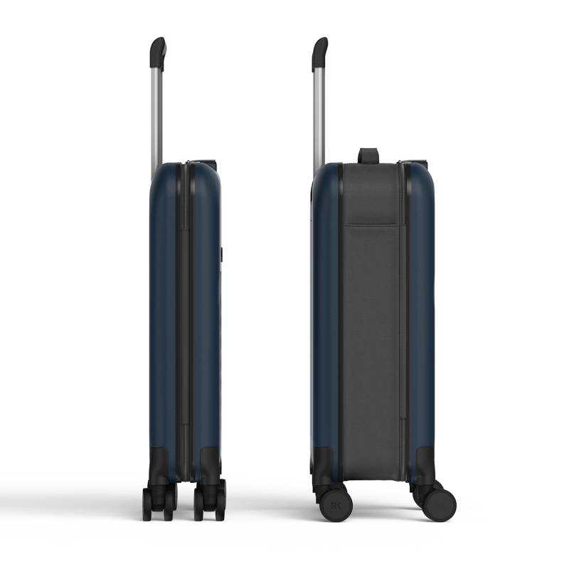 Чемодан складной Rollink Vega 360 55x40x20 см, 4 колеса, серо-синий