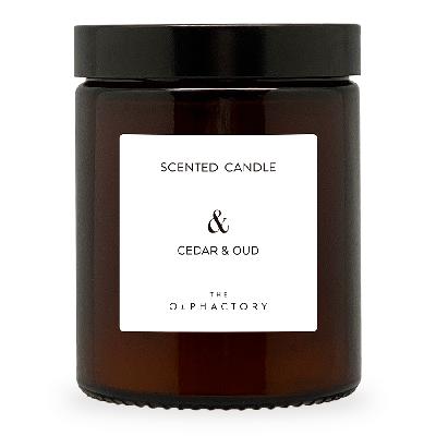 Свеча ароматическая the olphactory, &, cedar&oud, 30 ч