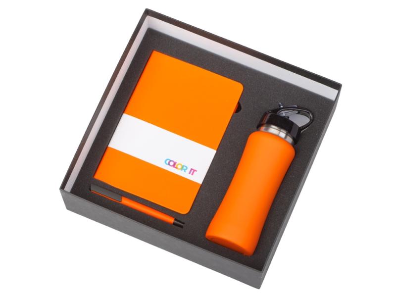 Подарочный набор c блокнотом C2, ручкой и бутылкой