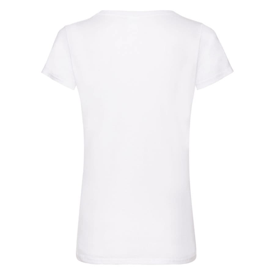 Футболка "Lady-Fit V-Neck T", белый_XS, 95% х/б, 5% эластан, 200 г/м2