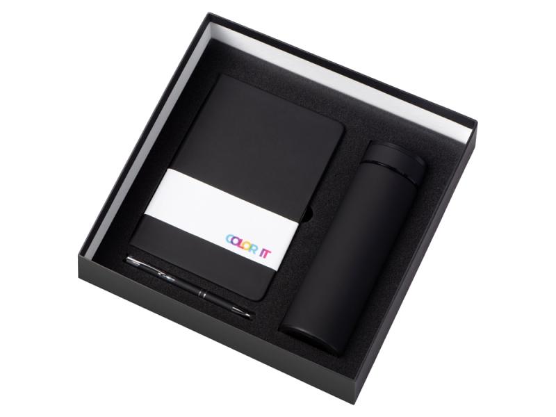 Подарочный набор Color it с блокнотом, металлической ручкой и термосом