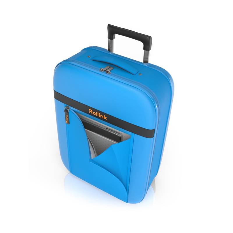 Чемодан складной Rollink Aura 55x40x20 см, 2 колеса, синий