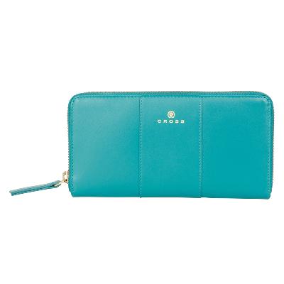 Кошелёк Cross Kelly Wall Turquish, кожа наппа, гладкая, 19,5 x 10,2 x 2 см