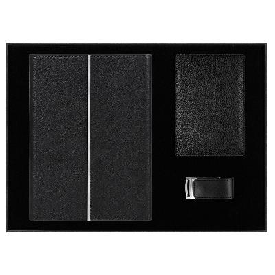 Набор подарочный Solution Prestige Trio (Ежедневник в суперобложке Country Galaxy Mocco, обложка для автодокументов Leather Sun, Флеш накопитель Shine, USB 2.0 32GB)