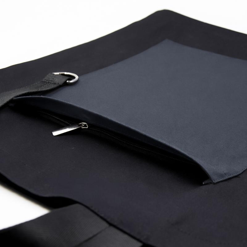 Шоппер Superbag Big Pocket, с карманом на молнии (черный с темно-серым)