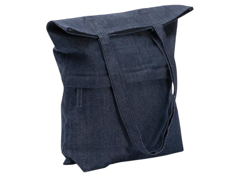 Сумка из переработанной джинсовой ткани Кирк с передним карманом на молнии