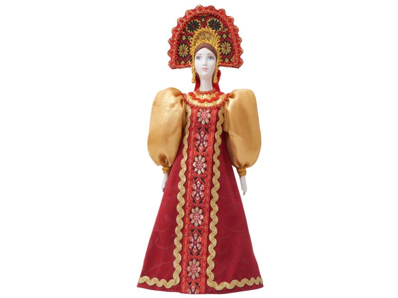 Подарочный набор: кукла фарфоровая, чай Малина с мятой