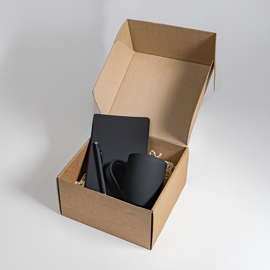 Набор подарочный ARISTOCRATIC: ежедневник, ручка, кружка, черный/золото