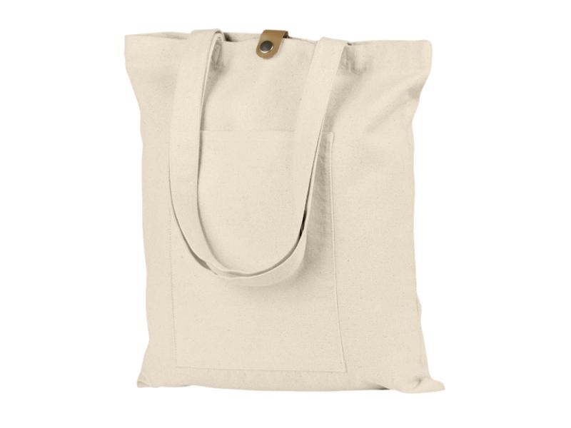 Cумка Clip из хлопка 340 г/м2 с застежкой из экокожи