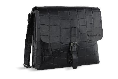 Сумкамессенджер мужская BUGATTI Nevio, воловья кожахлопок, 30,5х7х25 см, 5 л