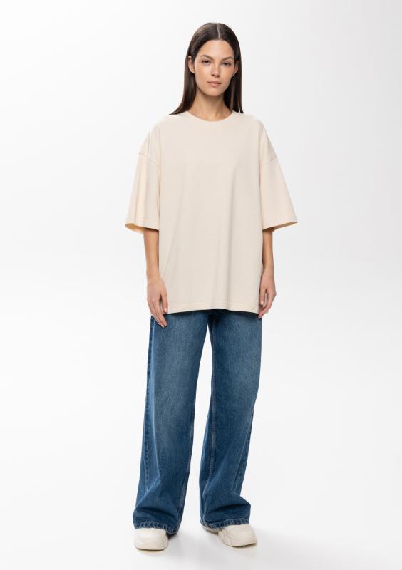 Футболка унисекс оверсайз STAN хлопок/полиэстер 260, 40, Молочный (11)