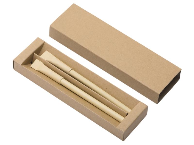 Подарочный набор Recycled Duo c шариковой ручкой и вечным карандашом из переработанной бумаги