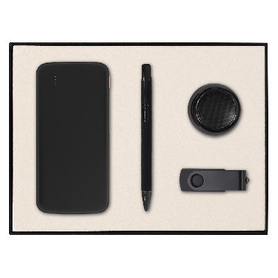 Набор подарочный Solution Prestige Quardo ( внешний аккумулятор «Universal», беспроводная колонка, ручка, Флеш накопитель Twister 16GB)