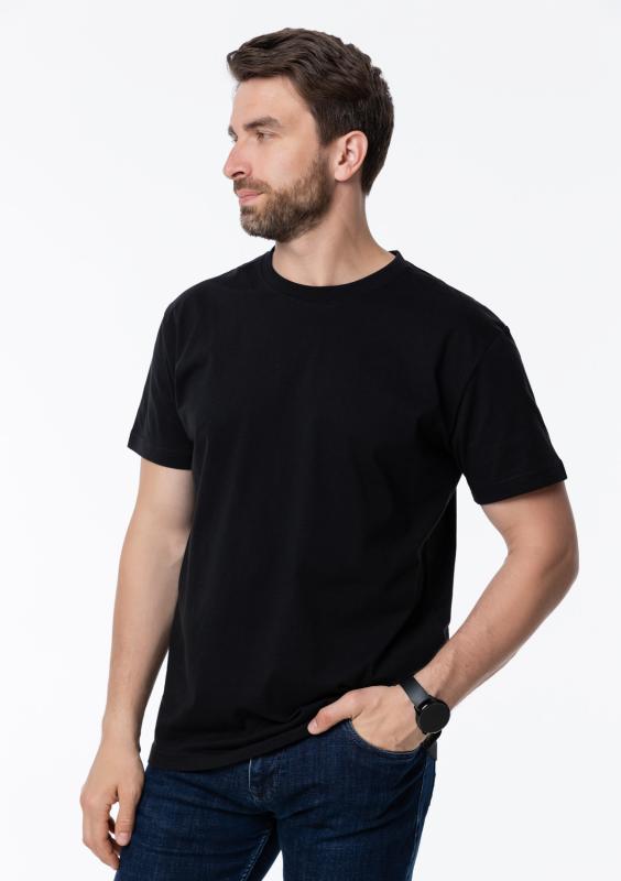 Футболка унисекс хлопок 150, 52, Черный (20)