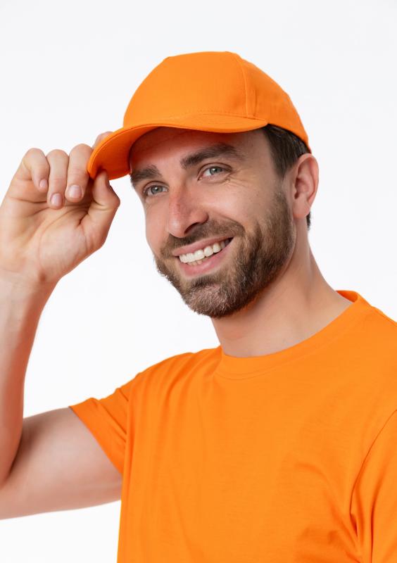 Бейсболка STAN 5 клиньев хлопок 150, 10L , Оранжевый (28)