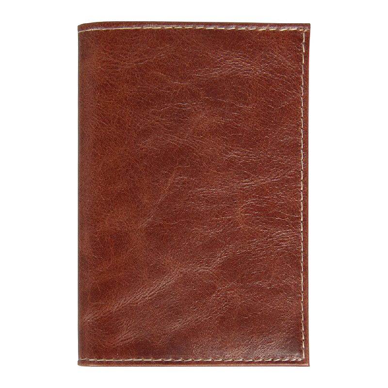 Обложка для паспорта Leather Sky Matt Trend из натуральной кожи,  с белой прострочкой