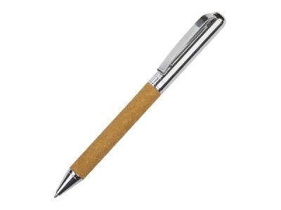Ручка шариковая Venera из переработанной стали и переработанной кожи
