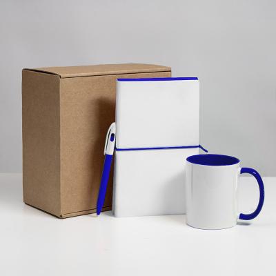 Набор подарочный WHITE VEIL: блокнот, ручка, кружка, белый/красный