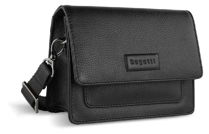 Сумка через плечо женская BUGATTI Elsa, воловья кожаполиэстер, 18,5х8,5х14,5 см