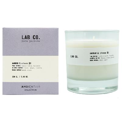Свеча ароматическая lab co, amber&clove, 40 ч