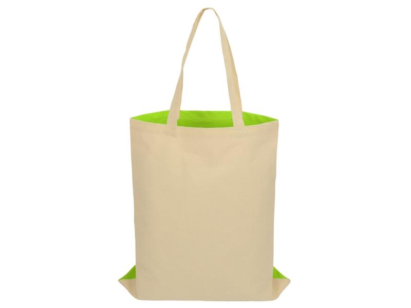 Сумка для шопинга Twin двухцветная из хлопка, 180 г/м2