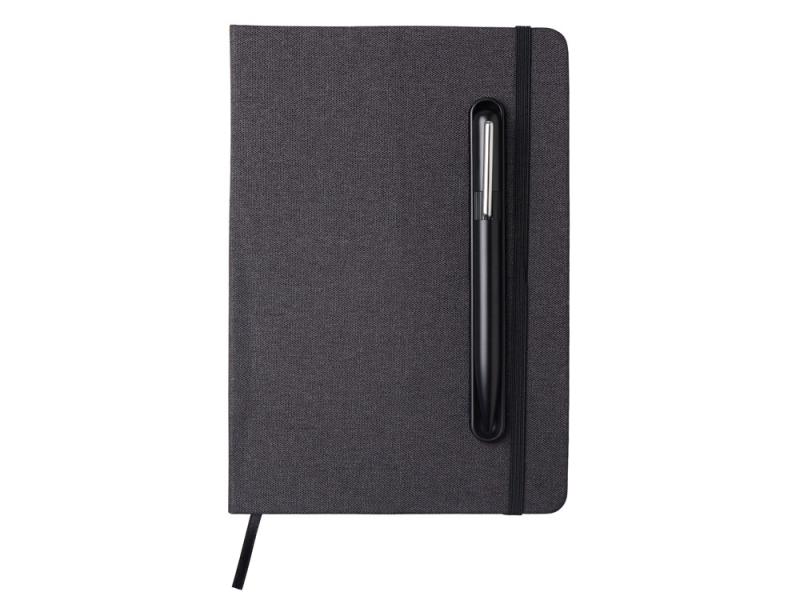 Блокнот А5 NotaBene с металлической шариковой ручкой и подставкой для телефона