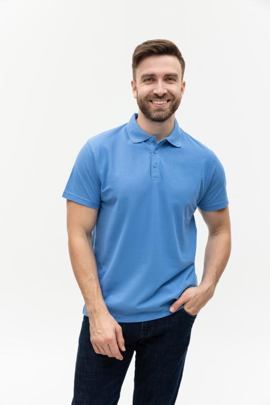 Рубашка поло мужская  STAN хлопок/полиэстер 185