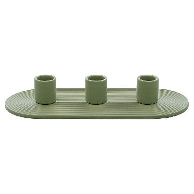 Подсвечник для 3 свечей из каменной керамики  из коллекции essential