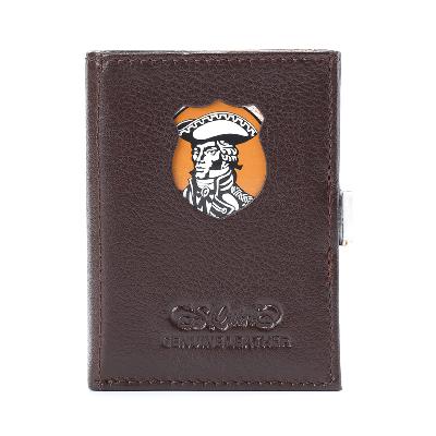 Кошелек SQuire, натуральная кожа  тисненая овая 70*93*12 мм