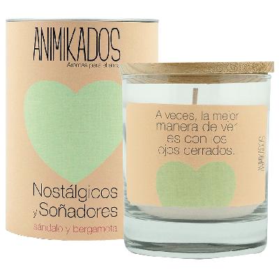 Свеча ароматическая animikados, butterfly spirit, sandalo y bergamota, 40 ч