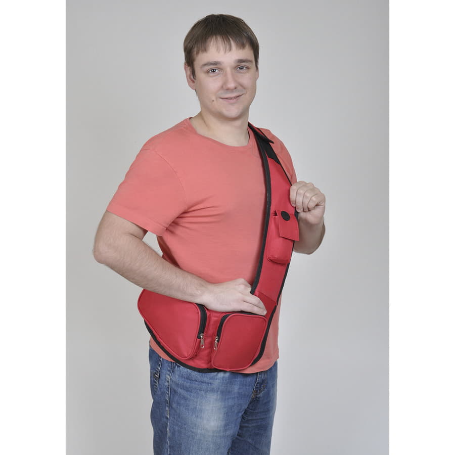 Сумка через плечо "Cross", синий, 159х21х3,5 см, полиэстер, шелкография