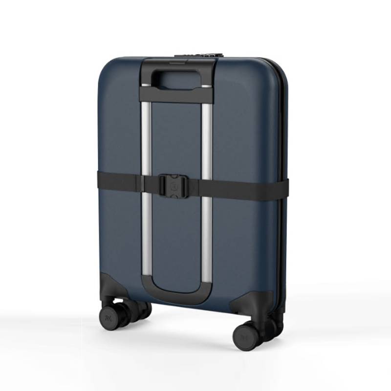 Чемодан складной Rollink Vega 360 55x40x20 см, 4 колеса, серо-синий