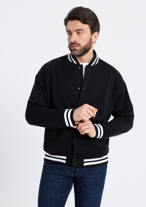 Бомбер унисекс STAN футер без начеса с контрастом 340