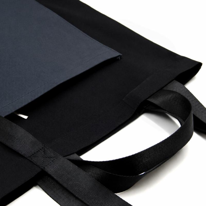 Шоппер Superbag Big Pocket, с карманом на молнии (черный с темно-серым)