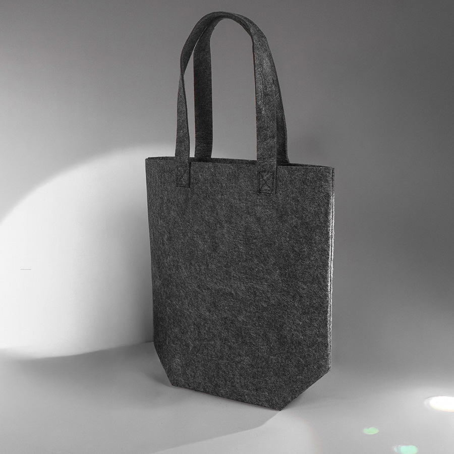 Сумка-шоппер FELTY 40 х 36 см, темно-серый, RPET фетр