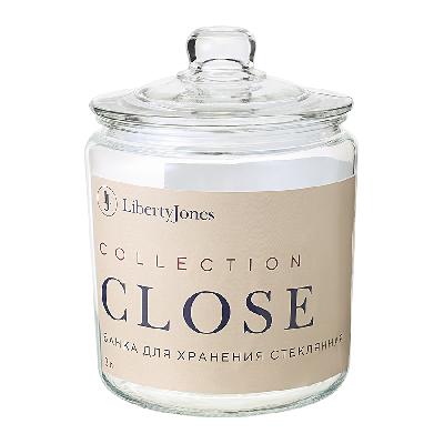 Банка для хранения стеклянная close, 3 л